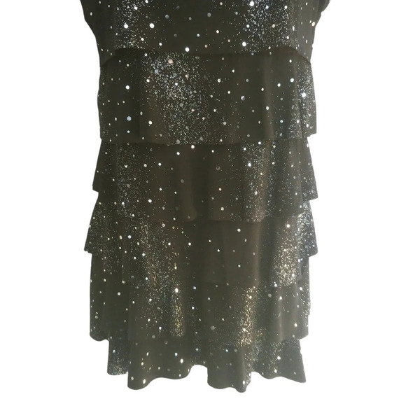 MIA Black Sparkles Multi-layered Top M - Picture 4 of 8